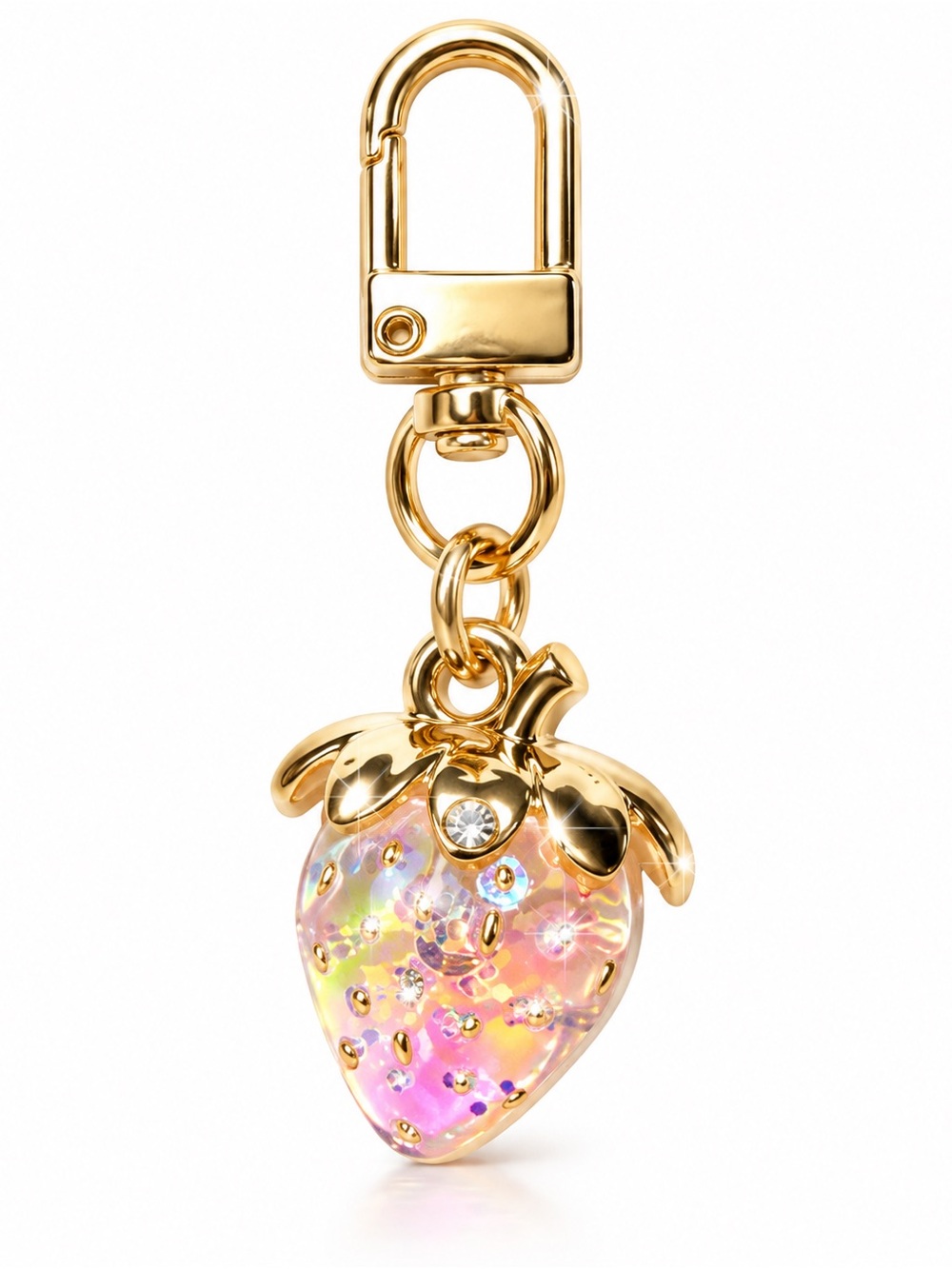Iridescent Strawberry Charm/Keychain